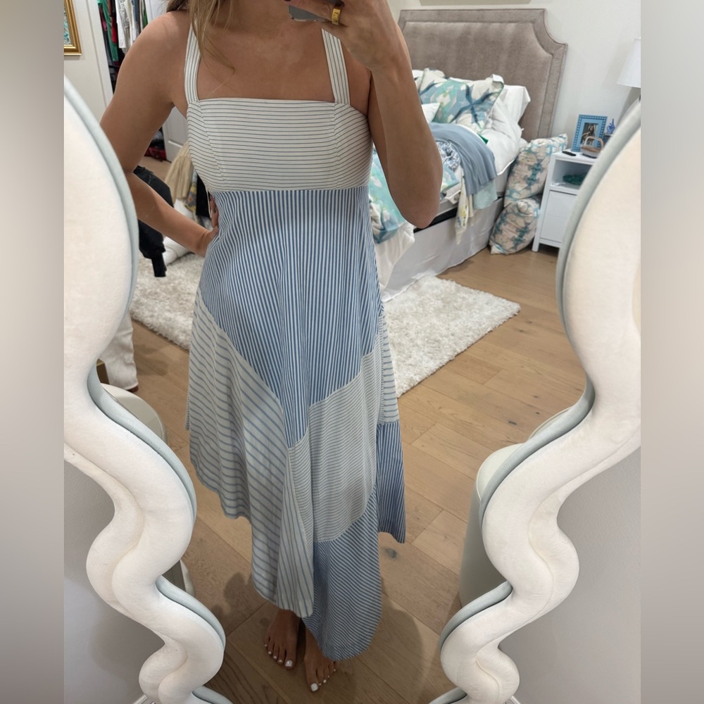 ABTHROPOLOGIE Asymmetrical Square-Neck Dress